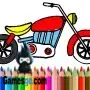 coloriage moto bts