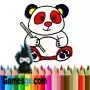 coloriage panda bts