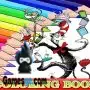 книжка за оцветяване за котка в шапката
