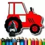 Tracteur à colorier facile pour les enfants