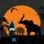 صورة ظلية الفيل بانوراما