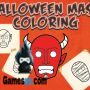 livro de colorir de máscara de halloween