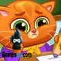 可爱的虚拟猫在学校
