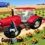 simulateur de tracteur agricole moderne: batteuse