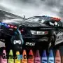полицейские машины раскраски