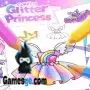 glitter para colorir princesa para menina