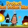 melindungi pria indian merah