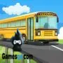 състезание с училищен автобус