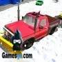 condução de jipe ​​com limpa neves de inverno